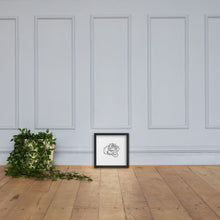 Load image into Gallery viewer, Rose Sketch framed poster