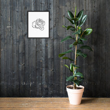 Load image into Gallery viewer, Rose Sketch framed poster