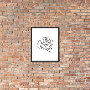 Rose Sketch framed poster