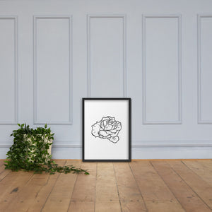 Rose Sketch framed poster