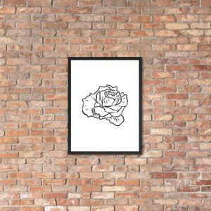 Rose Sketch framed poster