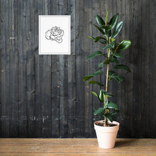 Load image into Gallery viewer, Rose Sketch framed poster