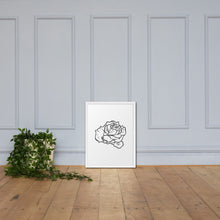 Load image into Gallery viewer, Rose Sketch framed poster